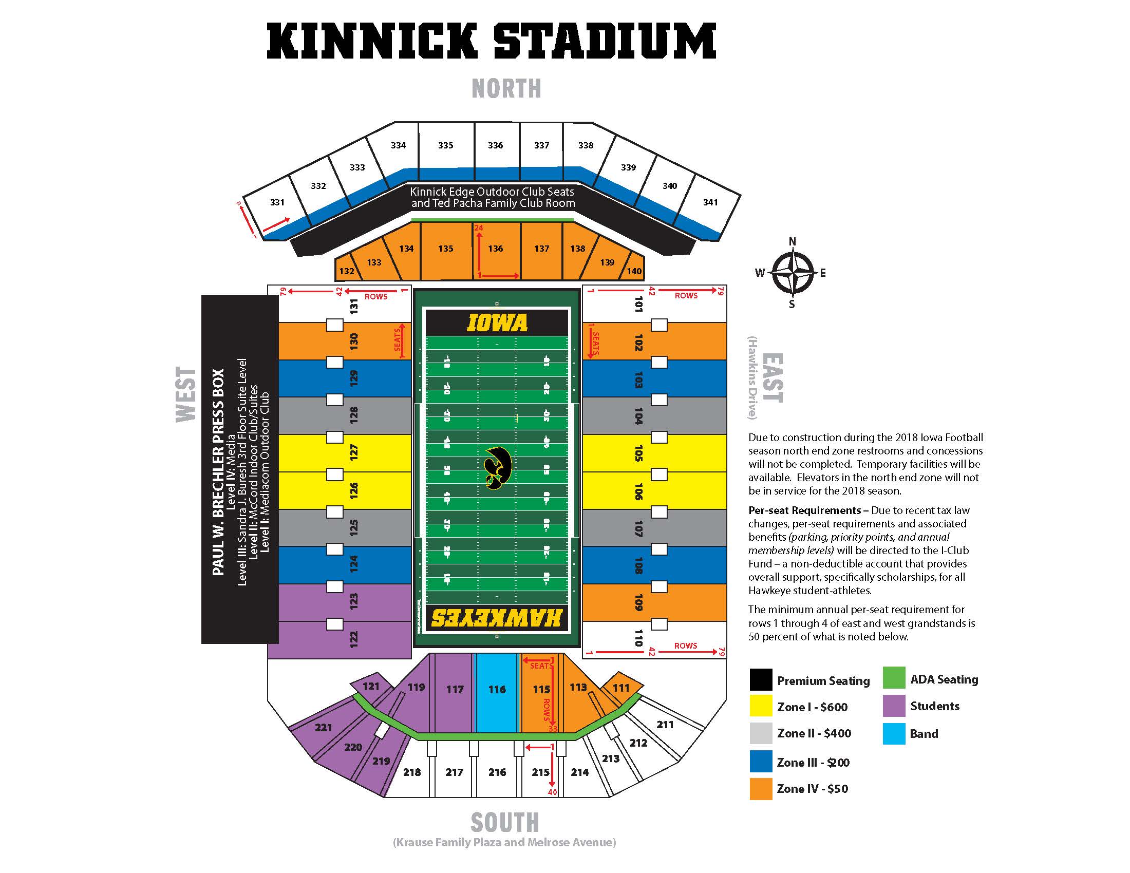 Carver Hawkeye Arena Seating